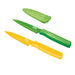 Kuhn Rikon Nonstick Colori Citrus 4-Inch Paring Knife Set, Green/Yellow