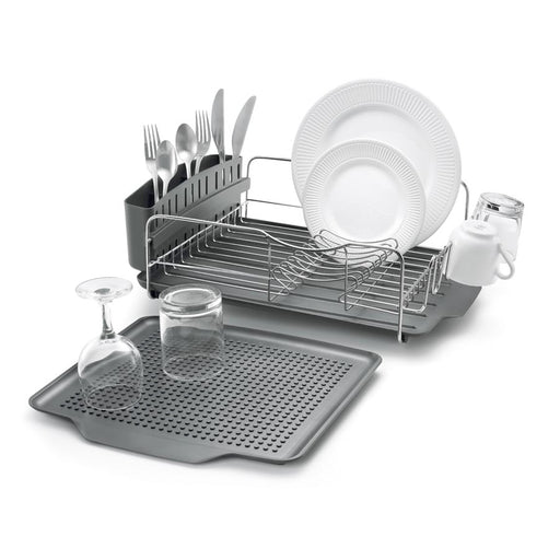 Polder Advantage 4 Piece Dish Rack With Slide Out Drain Tray