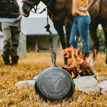 Lodge Yellowstone 10.25 Inch Seasoned Cast Iron Authentic Y Skillet