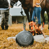 Lodge Yellowstone 10.25 Inch Seasoned Cast Iron Authentic Y Skillet