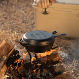 Lodge Yellowstone 3.2 Quart Cast Iron Bucking Bronco Combo Cooker, 10.25 Inch Diameter