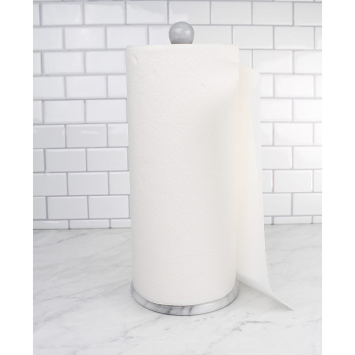 RSVP White Marble Paper Towel Holder