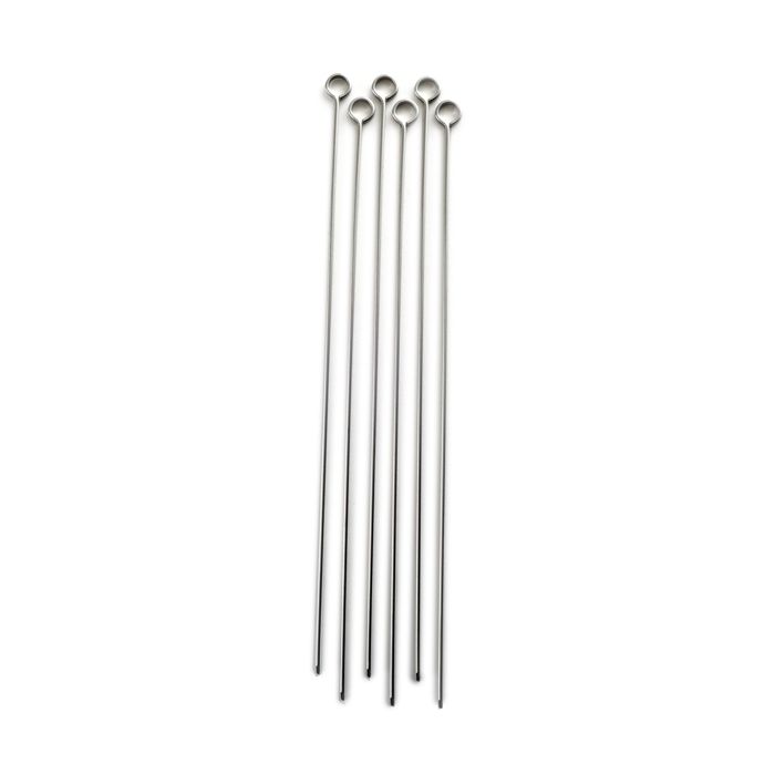 Norpro Stainless Steel 12-Inch Barbeque Skewers, Set of 6