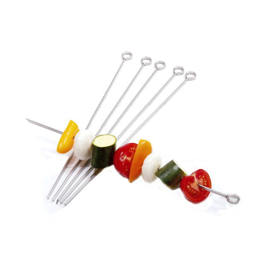 Norpro Stainless Steel 12-Inch Barbeque Skewers, Set of 6