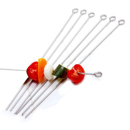 Norpro Stainless Steel 14-Inch Barbeque Skewers, Set of 6