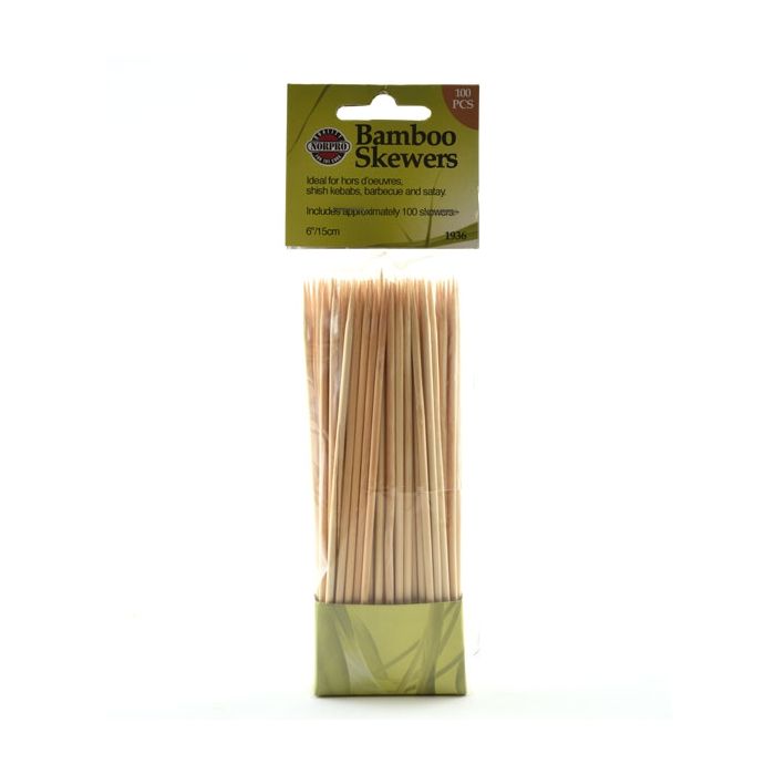 Norpro 6-Inch Bamboo Skewers, Set of 100
