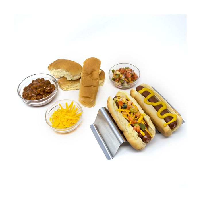 Norpro Stainless Steel Taco Rack, Holds 3 Tacos Each, Set of 2