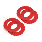 Norpro 6-Inch Silicone Mini Pie Pan Shields, Set of 4, Red