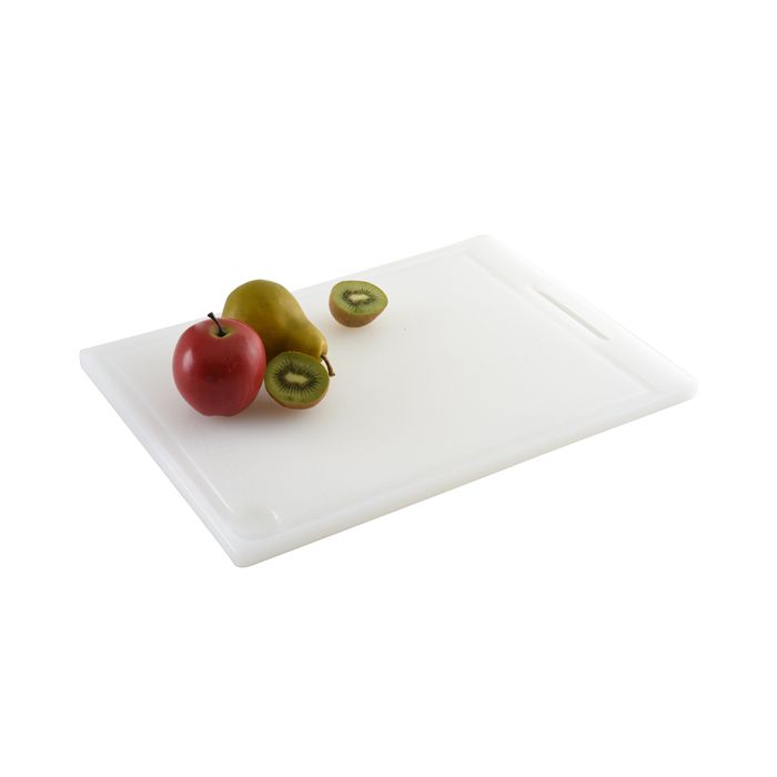Norpro Professional 12-Inch x 18-Inch Cutting Board with Juice Groove, White