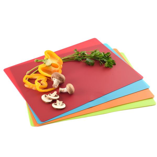 Norpro Flexible Gripping Cutting Mats, Set of 4, Multicolor