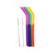Norpro Silicone Reusable Color Changing Straws with Cleaning Brush, Set of 6