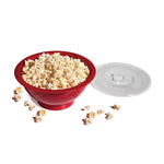 Norpro Microwave Popcorn Popper with Lid, 10.5-Inch, Red