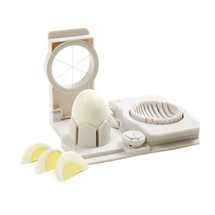 Norpro Multi Functional Egg Slicer, Wedger, Piercer and Garnish Tool, White