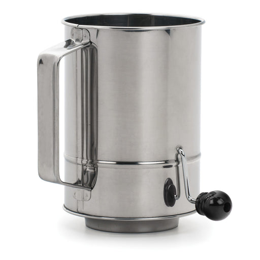 RSVP Endurance Stainless Steel Crank Style Flour Sifter 5 cup