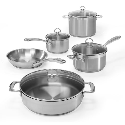 Chantal Induction 21 Steel 9-Piece Cookware Set, Stainless