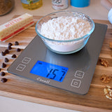 Escali Stela Solar USB Kitchen Scale with Backlight, 15 lb. Capacity, Grey