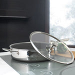 Chantal 3.Clad 5 qt. Saute Skillet w/ Fusion Ti Nonstick Ceramic Coating and Glass Lid