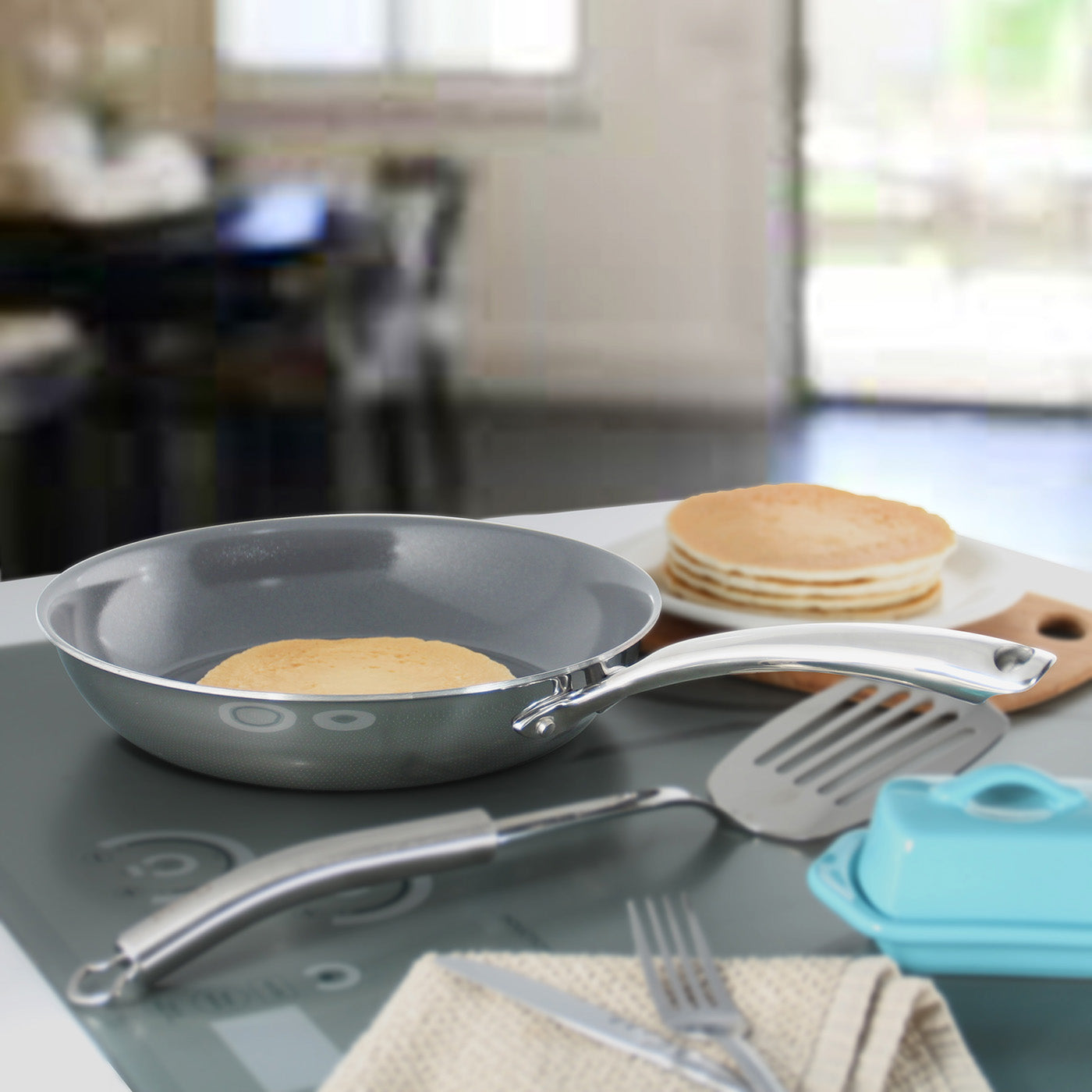 Chantal 3.Clad 10-Inch Fry Pan w/ Fusion Ti Nonstick Ceramic Coating