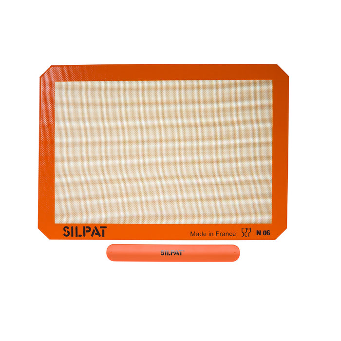 Silpat Premium Non-Stick Half Sheet Size Silicone Baking Mat w/Storage Band, 11-5/8 x 16-1/2