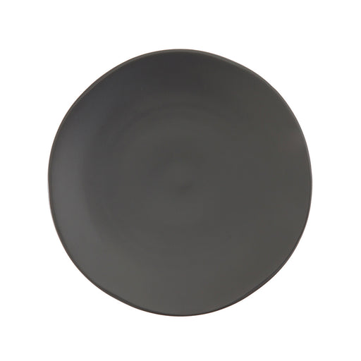 Fortessa Vitraluxe Dinnerware Heirloom Charger, 12-Inch, Set of 4, Charcoal