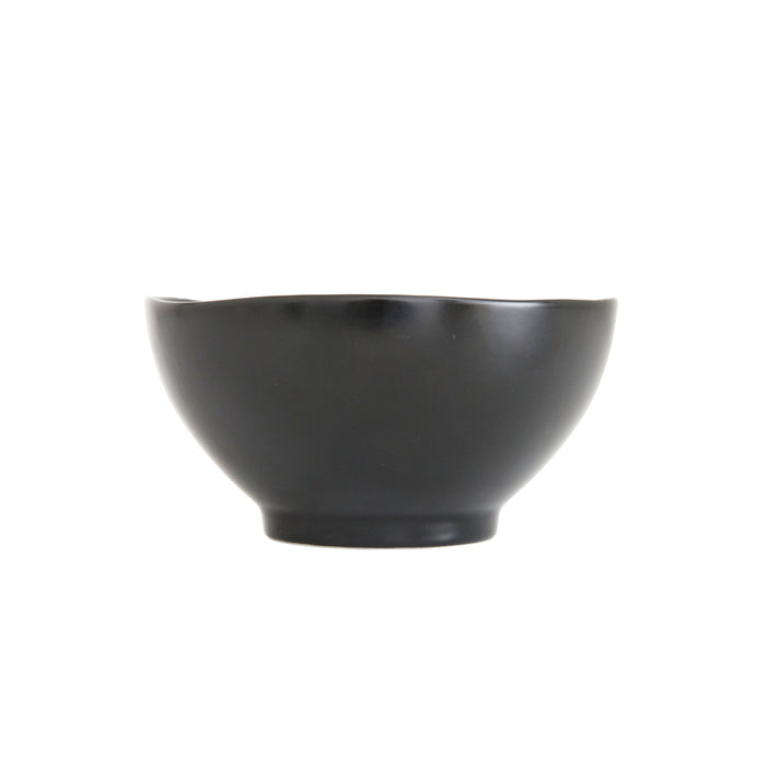 Fortessa Vitraluxe Dinnerware Heirloom Rice Bowl, 5.75-Inch, Set of 4, Charcoal