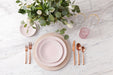 Fortessa Vitraluxe Dinnerware Heirloom Salad Plate, 8-Inch, Set of 4, Blush