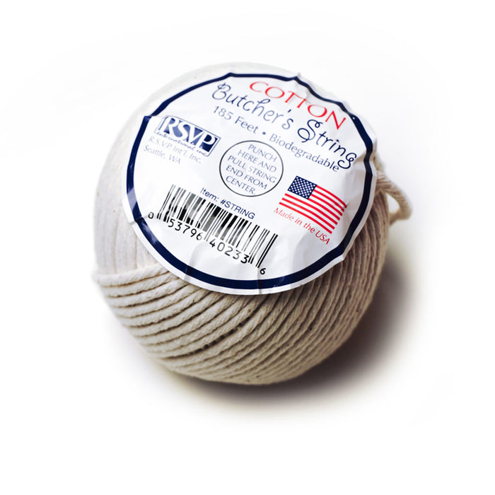 RSVP Cotton Butchers String, 185 foot roll, Made in USA