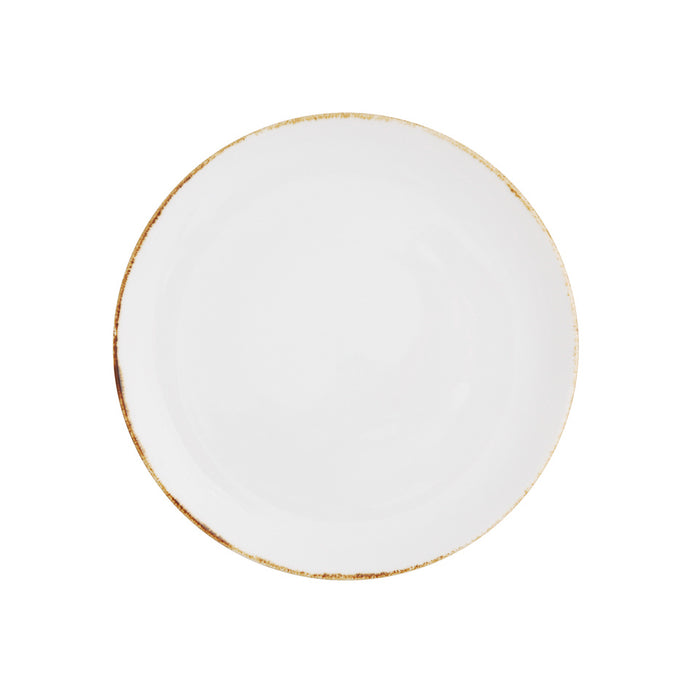 D&V Salt Serena Coupe Plate, 6.5-Inch, Set of 4, White