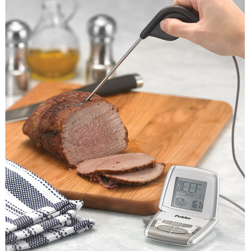 Polder Digital Touch Screen BBQ Meat Food Smoker Thermometer Probe Electric  Tool 