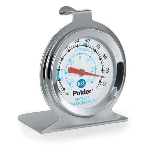 Polder THM-560N Refrigerator/Freezer Thermometer, Stainless Steel