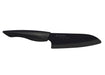 Kyocera Innovation Series 5.5" Santoku Knife w/Soft Grip Handle, Black Blade