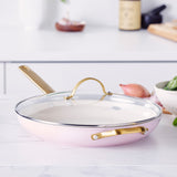 Greenpan Padova Reserve 12-Inch Covered Fry Pan, Blush