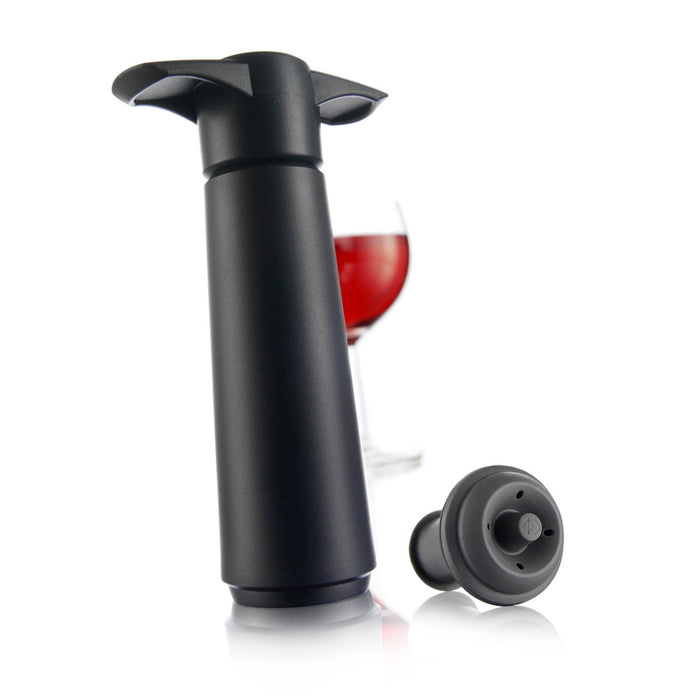 Vacu Vin Wine Saver Pump With 1 Stopper, Black