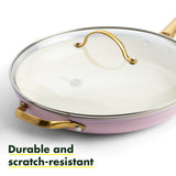 Greenpan Padova Reserve 12-Inch Covered Fry Pan, Blush