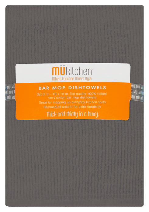 MU Kitchen Cotton Bar Mop Dishtowel, Set of 3