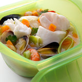 Lekue 3-4 Person Deep Steam Case With Tray And Cookbook, Green