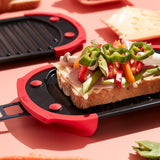 Lekue Microwave Grill, Sandwich Maker, Panini Press, 10 In x 5.7 In In, Red