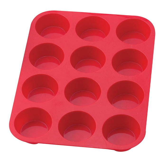 Mrs. Anderson's Baking Nonstick Silicone 12-Cup Muffin Pan Baking Mold, BPA Free