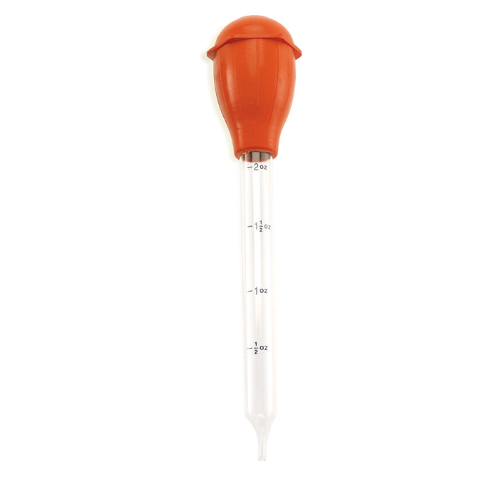 HIC 11 Inch Deluxe Tempered Glass Turkey Baster with Silicone Bulb
