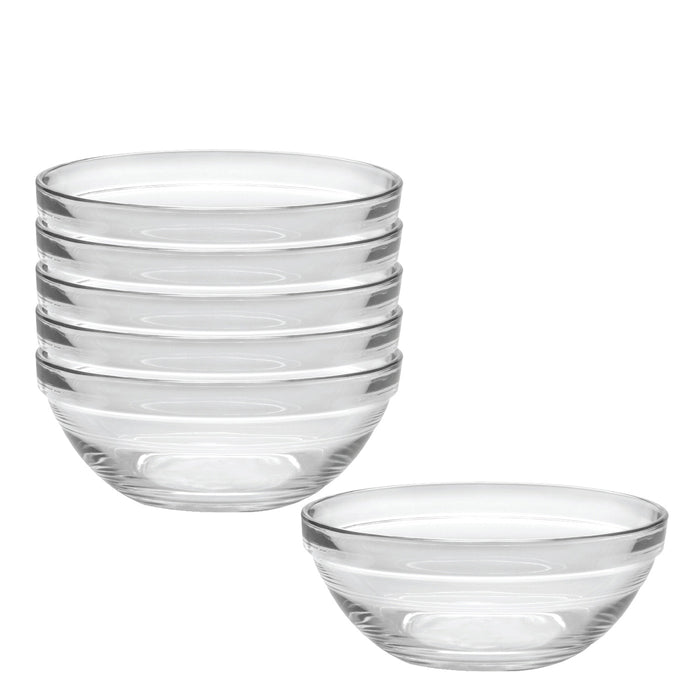 Duralex Made In France Lys Stackable Glass Bowl, Set of 6