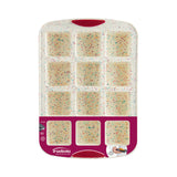 Trudeau Structure Silicone 12 Cavity Mini Brownie Pan, Confetti/Fuchsia