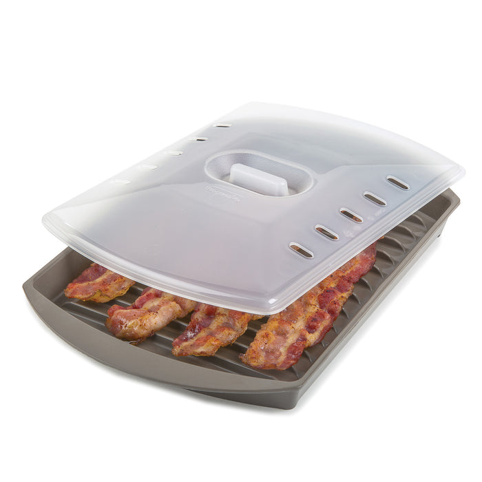 Progressive Small Microwave Bacon Grill & Cover