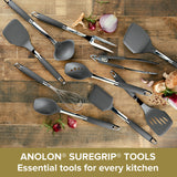 Anolon Tools and Gadgets SureGrip Nonstick Kitchen Utensil Set, 10-Piece, Bronze