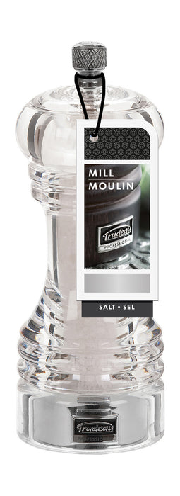 Trudeau 6-Inch Professional Salt Mill, Acrylic