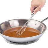 Progressive 10" Flat Whisk – Stainless Steel Whisk for Sauces and Gravies